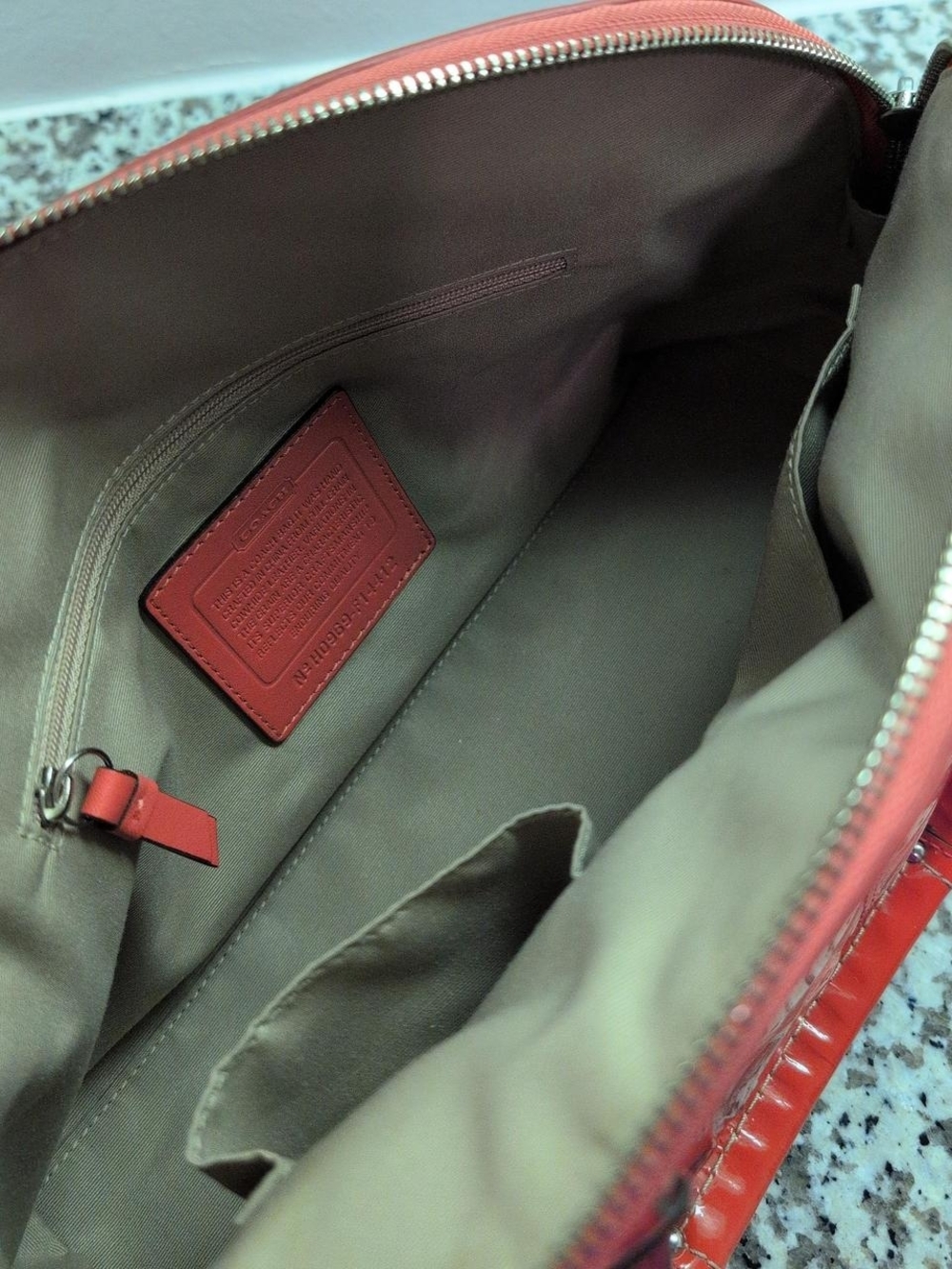 Coach Red Patent Leather Satchel Handbag Purse - Picture 3 of 3